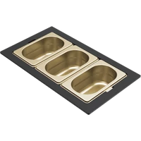 ELLECI - Tároló edény háromrészes gourmet 366 arany HPL kerettel