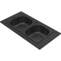 ELLECI - Tároló edény kétrészes gourmet 410 fekete HPL kerettel