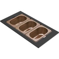 ELLECI - Tároló edény háromrészes gourmet 410 bronz HPL kerettel