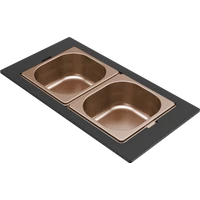 ELLECI - Tároló edény kétrészes gourmet 418 bronz HPL kerettel