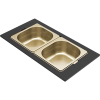 ELLECI - Tároló edény kétrészes gourmet 418 arany HPL kerettel