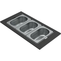 ELLECI - Tároló edény háromrészes gourmet 418 inox HPL kerettel