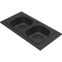 ELLECI - Tároló edény kétrészes gourmet 378 fekete HPL kerettel