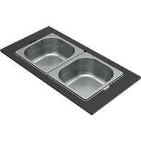 ELLECI - Tároló edény kétrészes gourmet 378 inox HPL kerettel