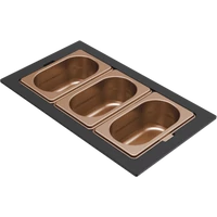 ELLECI - Tároló edény háromrészes gourmet 378 bronz HPL kerettel