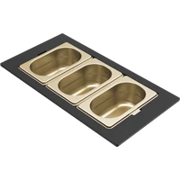 ELLECI - Tároló edény háromrészes gourmet 378 arany HPL kerettel