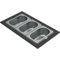 ELLECI - Tároló edény háromrészes gourmet 378 inox HPL kerettel