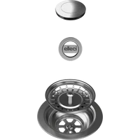 ELLECI - STANDARD OPEN UP automata dugókiemelő egymedencés mosogatókhoz - inox