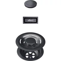 ELLECI - FLOW-PRO OPEN UP (nyomógombos) automata dugókiemelő egymedencés mosogatókhoz - fegyveracél