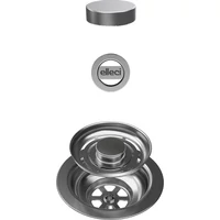 ELLECI - FLOW OPEN TWIST (tekerős) automata dugókiemelő egymedencés mosogatókhoz - inox