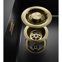 ELLECI - FLOW-PRO szűrő és túlfolyó egymedencés mosogatókhoz - arany ELLECI - FLOW-PRO szűrő és túlfolyó egymedencés mosogatókhoz - arany