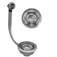 ELLECI - FLOW szűrő és túlfolyó egymedencés mosogatókhoz inox