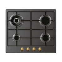 Candy CHW6BR4WGTGH fekete, beépíthető, gáz, főzőzóna: 3 +1 wok égőfej, beépíthető méret: 56cm, főzőlap