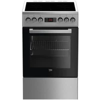Beko FSM57300GX Inox, szabadonálló, kerámialapos, elektromos, főzőzóna: 4, sütő:55L, grill, tűzhely