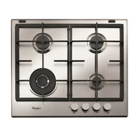 Whirlpool GMA 6422/IX inox, beépíthető, gáz, főzőzóna: 3 +1 wok égőfej, beépíthető méret: 56cm, főzőlap