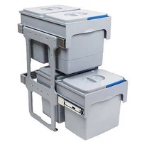 EKOTECH - Beépíthető hulladékgyűjtő TANDEM SHORT 40 - 2x15+2x12 liter EKOTECH - Beépíthető hulladékgyűjtő TANDEM SHORT 40 - 2x15+2x12 liter