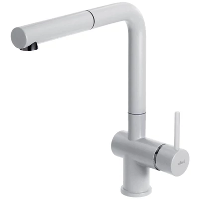 Elleci Stream Plus egykaros álló gránit konyhai csaptelep - G68 Bianco
