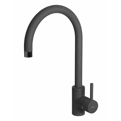 Elleci Cloud egykaros álló gránit konyhai csaptelep - M70 Nero Metal