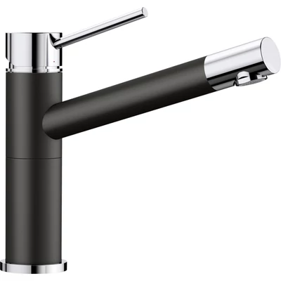 BLANCO ALTA COMPACT silgránit egykaros álló konyhai csaptelep - fekete/króm