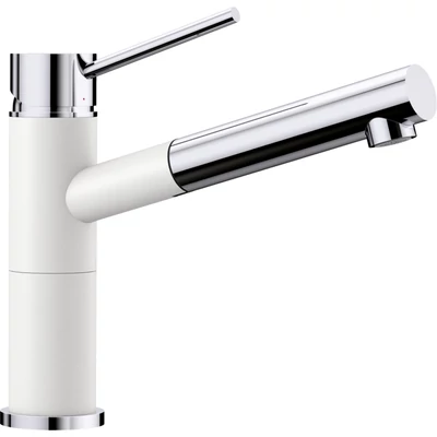 BLANCO ALTA-S COMPACT silgránit egykaros álló konyhai csaptelep - fehér/króm