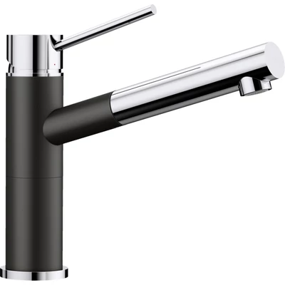 BLANCO ALTA-S COMPACT silgránit egykaros álló konyhai csaptelep - fekete/króm