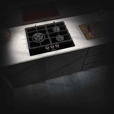 NODOR NorCook GH-6030 BK beépíthető üveg-gáz főzőlap