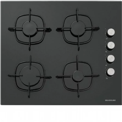Silverline Vesta 60 beépíthető üveg-gáz főzőlap - CS5335B01 - fekete