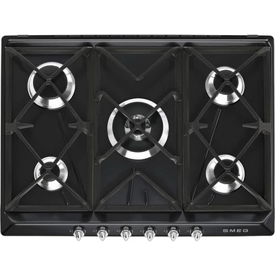 SMEG SR975NGH beépíthető rusztikus gáz főzőlap - fekete