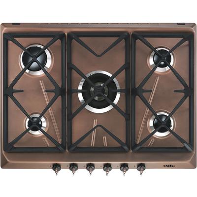 SMEG SRV876RAGH beépíthető rusztikus gáz főzőlap - vörösréz