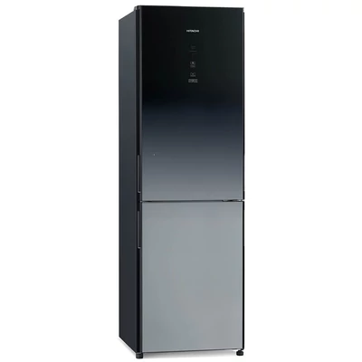 Hitachi BGX411PRU0.XGR szabadonálló alulfagyasztós hűtőszekrény - árnyaltszürke üveg
