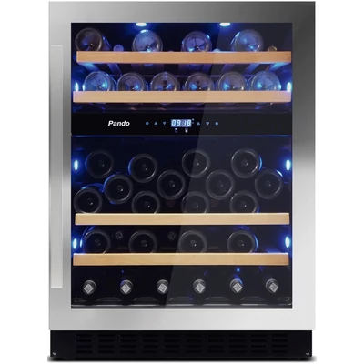 Pando PVMB-60-53XL beépíthető borhűtő - inox - balos