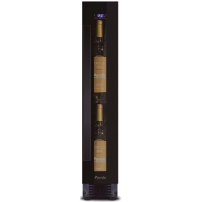 Pando PVZB-15-9CRL pult alá építhető borhűtő - fekete - balos