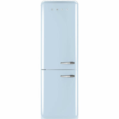 SMEG FAB32LPB5 szabadonálló alulfagyasztós kombinált retro hűtőszekrény - világoskék - balos