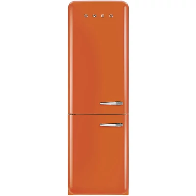 SMEG FAB32LOR5 szabadonálló alulfagyasztós kombinált retro hűtőszekrény - narancssárga - balos