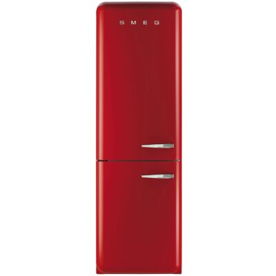 SMEG FAB32LRD5 szabadonálló alulfagyasztós kombinált retro hűtőszekrény - piros - balos