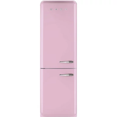 SMEG FAB32LPK5 szabadonálló alulfagyasztós kombinált retro hűtőszekrény - rózsaszín - balos