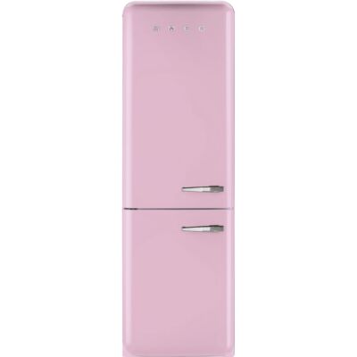 SMEG FAB32LPK5 szabadonálló alulfagyasztós kombinált retro hűtőszekrény - rózsaszín - balos