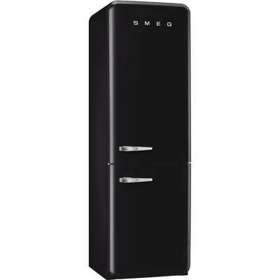 SMEG FAB32RBL5 szabadonálló alulfagyasztós kombinált retro hűtőszekrény - fekete - jobbos