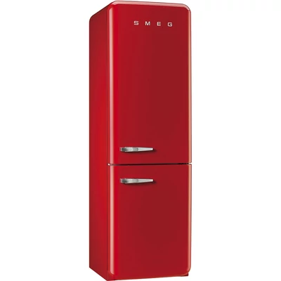 SMEG FAB32RRD5 szabadonálló alulfagyasztós kombinált retro hűtőszekrény - piros - jobbos