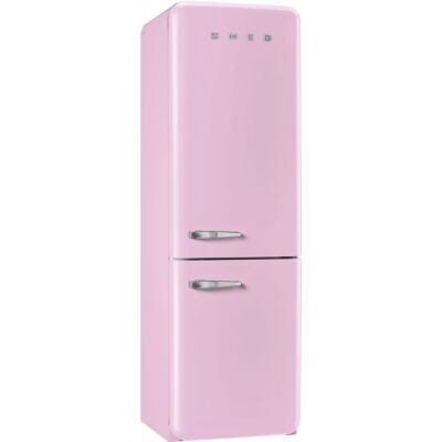 SMEG FAB32RPK5 szabadonálló alulfagyasztós kombinált retro hűtőszekrény - rózsaszín - jobbos