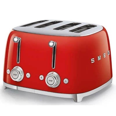 Smeg TSF03RDEU retro 2x2-szeletes kenyérpirító -  piros