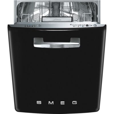 SMEG STFABBL3 kezelőszervig beépíthető retro mosogatógép - fekete