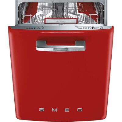 SMEG STFABRD3 kezelőszervig beépíthető retro mosogatógép - piros