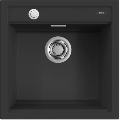 Elleci Best 104 Workstation AUTOMATA gránit mosogatótálca - automata dugókiemelővel - G40 Nero