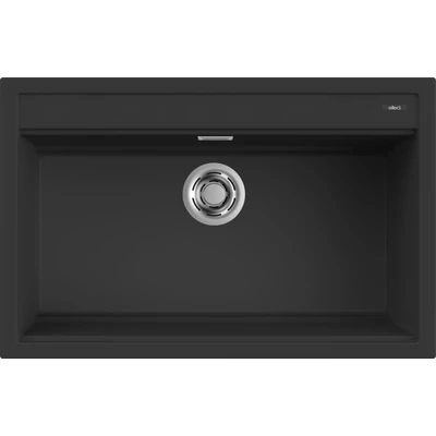Elleci Best 130 Workstation AUTOMATA gránit mosogatótálca - automata dugókiemelővel - G40 Nero
