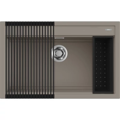 Elleci Best 130 Workstation kerámia mosogatótálca szett - K93 Dove Grey