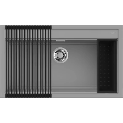 Elleci Best 360 Workstation kerámia mosogatótálca szett - K97 Light Grey