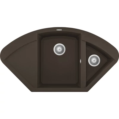 Elleci Easy CORNER gránit sarok mosogatótálca - G78 Espresso