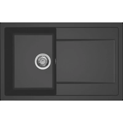 Elleci Life 300 gránit mosogatótálca - M70 Nero Metal