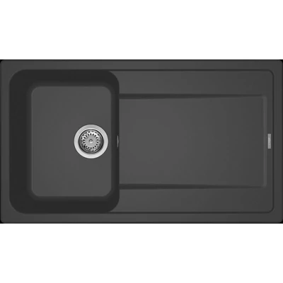 Elleci Life 400 gránit mosogatótálca - M70 Nero Metal